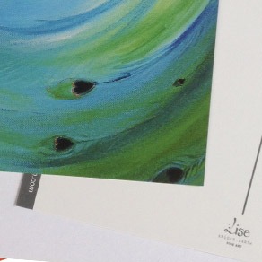 Gerahmter Kunstdruck in Grün und Blau
